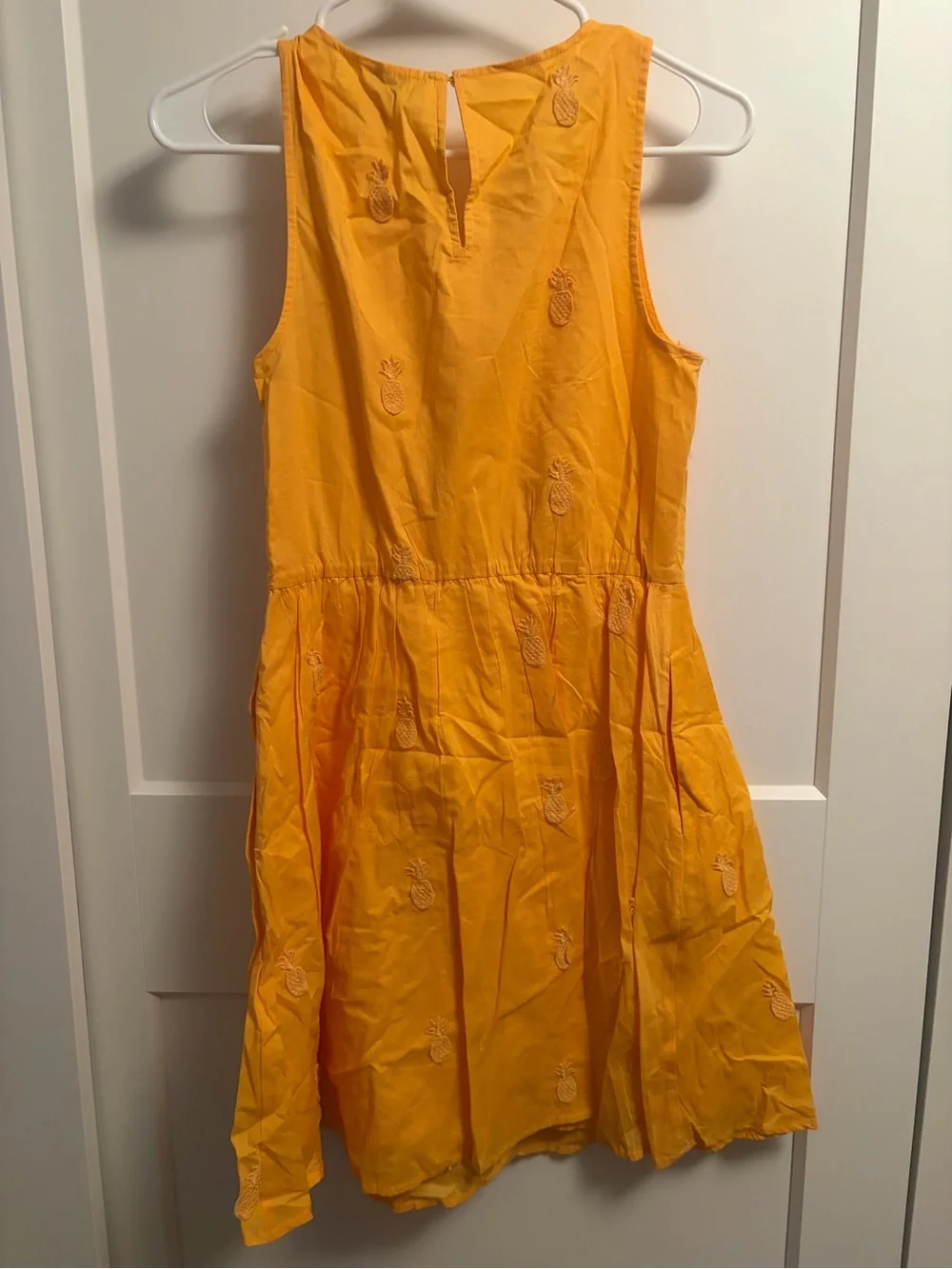 J. Crew Women's Yellow Pineapple Embroidered Sundress NWT size 0